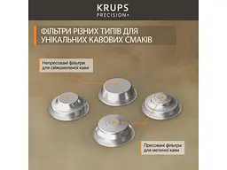 Ріжкова кавоварка еспресо Krups Precision+ XP804T - мініатюра 8