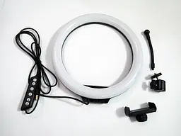 Кільцева світлодіодна LED лампа RIAS MJ26 RGB з тримачем USB дротове управління 26 см - мініатюра 4