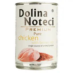 Вологий корм Dolina Noteci Premium Pure для собак схильних до алергії, з куркою та коричневим рисом, 400 гр - мініатюра 2