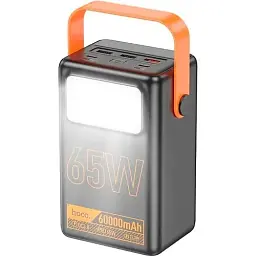 Портативна батарея Power Bank Hoco J110A Powerful PD65W LCD/Lamp 60000mAh Black - мініатюра 2