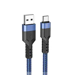 Кабель HOCO U110 Type-C charging data cable голубой