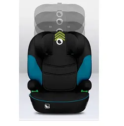 Автокрісло Lionelo Lars I-Size Green Turquoise, 15-36 кг, чорне з бірюзовим (LO-LARS I-SIZE GREEN TURQUOISE) - мініатюра 5