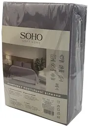 Комплект постільної білизни Soho полуторний Puprle/Light gray 150х200 см (PATTERN 24-S) - мініатюра 3