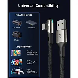 Кабель Voltme Powerlink Stark Usb-A To Usb-C Чорний: 2 М: 60 Вт