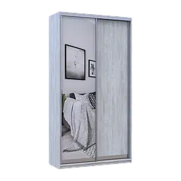 Шафа-купе Doros Сіті Лайт Сосна Натті 1 ДСП / 1 дзеркало 120х45х225 (80736500) - мініатюра 5
