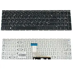 Клавіатура для ноутбука HP (250 G7, 255 G7 series) rus, black, без фрейма, white bezzel (оригінал)