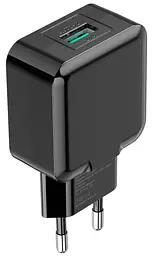 Мережевий зарядний пристрій Grand-X (1xUSB 5В/2.1А) Чорний (CH-03B) - мініатюра 2
