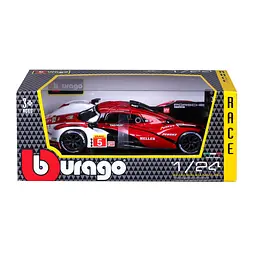 Автомодель Bburago Porsche 963 1:24 біло-червона (18-28022) - мініатюра 8