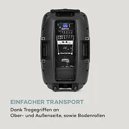 Мобільна акустична система Auna Streetstar 2.0 12 BT USB/SD/MP3 AUX (10031567) - мініатюра 5