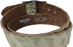 Ремінь жіночий шкіряний Vanzetti вінтажний натуральна шкіра Салатовий перламутровий - мініатюра 6