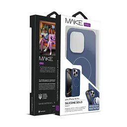 Чохол MAKE Apple iPhone 16 Pro Silicone Solo Navy Blue - мініатюра 6
