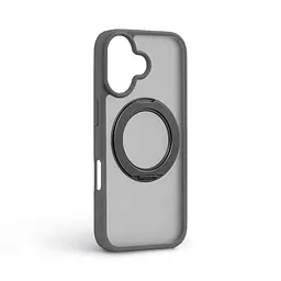 Противоударный чехол-панель для Apple iPhone 17, Unit Stand2, серый, силикон + поликарбонат, защита всего корпуса, с подставкой, поддержка магнитных держателей и беспроводной зарядки (MagSafe), ArmorStandart (ARM86331) - мініатюра 2