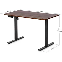 Стіл Mealux PowerDesk Lite Walnut з електрорегулюванням висоти (EVO-201 Lite Walnut /B) - мініатюра 3