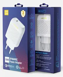 Мережевий зарядний пристрій Luxe Cube Dynamic 18W (1USBх3A) Білий (4446689880643) - мініатюра 2