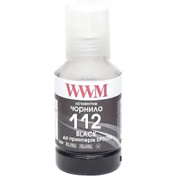 Чорнило WWM Epson L11160/6490 №112 140г Black pigmented (E112BP)