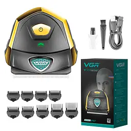 Машинка для стрижки водонепроникна VGR V-910 700 mAh (9 насадок)