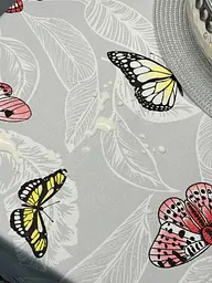 Скатертина Ecotton DUCK 170х200 см водовідштовхувальна сіра 5725-13 Метелики (24034) - мініатюра 3