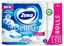 Туалетний папір Zewa Deluxe білий тришаровий 12 рулонів - мініатюра 2