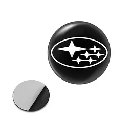 Наклейка з логотипом Subaru для автоключів d=15 мм Пластикова об'ємна (Завод)