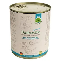 Вологий корм для собак Baskerville Holistic Kalb und Lachs Лосось і яловичина з пастернаком, шпинатом і зеленню 800 г - мініатюра 2
