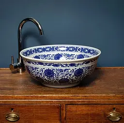 Умивальник Rea Bella 41,5x41,5 blue (REA-U7503), Глянцева - мініатюра 3