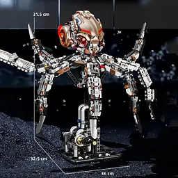 Конструктор механічний восьминіг MJI Octopus для дітей і дорослих живий світ 1768 деталей - мініатюра 3