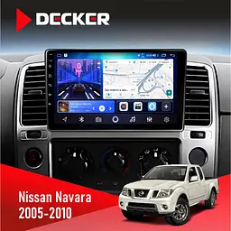 Штатна магнітола Nissan Navara (D40) 2005-2010 Decker D9-006 4x64, 4G Decker (НФ-00003753)