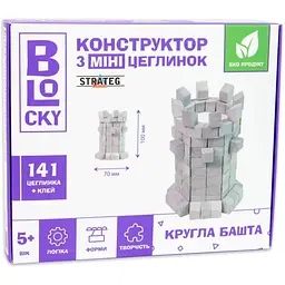 Будівельний набір для творчості Strateg з міні-цеглинок Кругла башта 31024 (4823113864514)