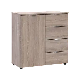 Комод Doros Рон 1 1 фасад 4 шухляди Дуб сонома 80х38х81 (41516294) - мініатюра 4