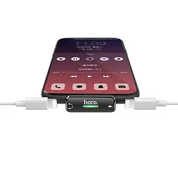 Перехідник Hoco LS27 Dual Lightning Сірий - мініатюра 4