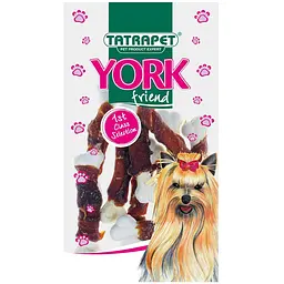Ласощі для собак TatraPet York кальцієві кісточки з  качкою 50 г 