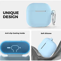 Чохол AhaStyle Colorful Silicone Case для AirPods 4 Sky Blue [133817] - мініатюра 3