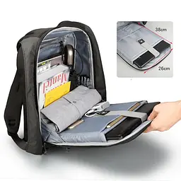 Рюкзак Tigernu T-B3599 15. 6" чорний - мініатюра 3