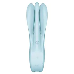 Багатофункціональний вібратор Satisfyer Threesome 1 14 см блакитний - мініатюра 2