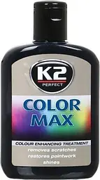 Кремовий поліроль кузова K2 Color Max / Чорний / приховує подряпини / посилює колір / 200 мл (EK020CA)