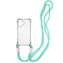 Чохол TPU CrossBody with straps для Apple iPhone 16 Plus (6.7) Transparent