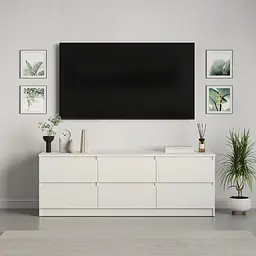 Тумба під телевізор MebelStar Нео 6Ш 150x43x53 см Аляска білий (MBS-1278) - мініатюра 2