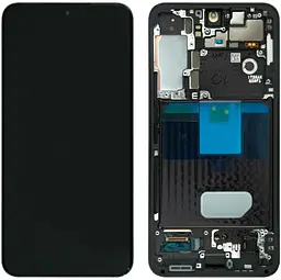 Дисплей (LCD) Samsung GH82-27520A S901 Galaxy S22 з сенсором чорний сервісний + рамка