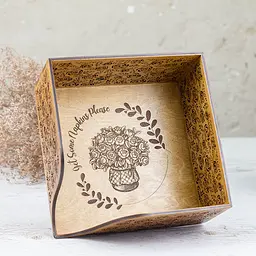 Дерев'яна серветниця VANZA ROSES oak - M (17.5 см) - мініатюра 2