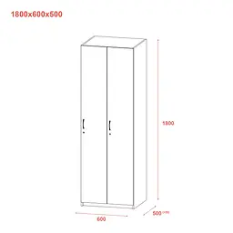 Роздягальня Doros 2-х секційна Графіт 2 ДСП 60х52х180 (40512886) - мініатюра 6