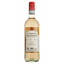 Вино Il Piatto Pinot Grigio DOC Delle Venezie Blush рожеве сухе 0.75 л - мініатюра 2