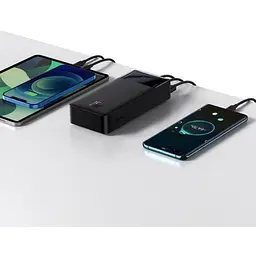 Зовнішній акумулятор (Power Bank) Baseus Bipow Digital Display Powerbank 15W 30000 mAh Black (PPDML-K01) - мініатюра 7