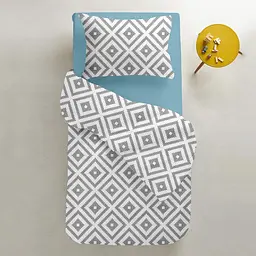 Комплект постільної білизни Cosas підлітковий ORNAMENT CS1 155 x 215 см (OrnamentGrey_Sky_155) - мініатюра 2