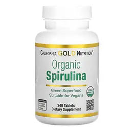 Спирулина Organic Spirulina 240 таблеток California Gold Nutrition vit0004891