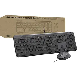 Комплект (Клавіатура та Миша) Logitech Signature Slim MK620 Wired Combo for Business Graphite - мініатюра 2