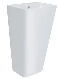 Комплект Qtap Tern: Раковина підлогова моноблок 440х380х830 мм White + Донний клапан PU02O (QT1711G302WN47320) - мініатюра 3