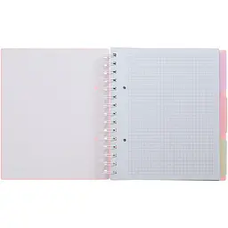 Зошит на пружині Buromax Pastel В5 (170x205) 120 аркушів 3 розділювачі рожевий (BM.24355912-10) - мініатюра 2