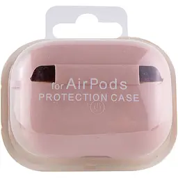 Силіконовий футляр з мікрофіброю для навушників Airpods Pro Рожевий / Pink Sand - мініатюра 4