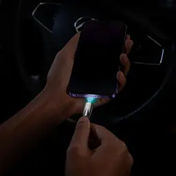 Кабель Baseus Glimmer Series Fast Charging USB-C to Lightning 20w 1m Black (CADH000001) [113822] - мініатюра 8