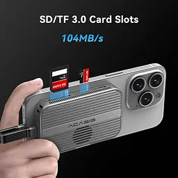 Магнітна док-станція ACASIS EC-1401 6-в-1 з корпусом для SSD, 10 Гбіт/с та зарядкою 100 Вт (Сірий) - мініатюра 4